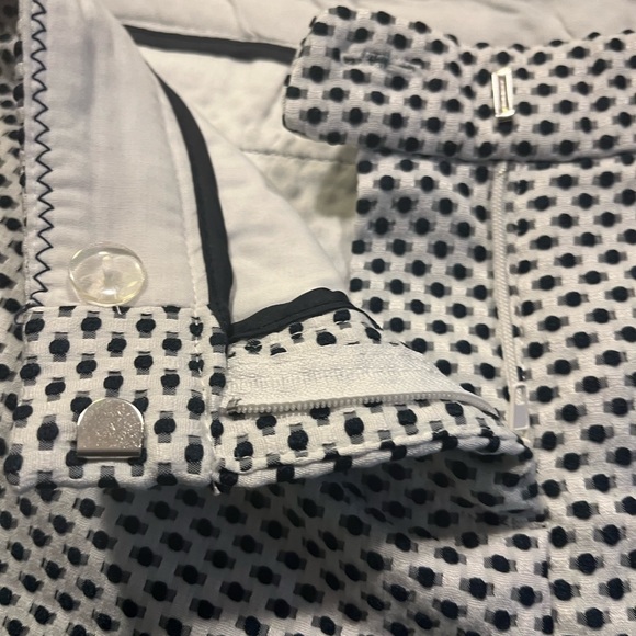 Cynthia Rowley Sz 4 Womens Textured Spotted Scalloped Hem Shorts - Picture 4 of 8